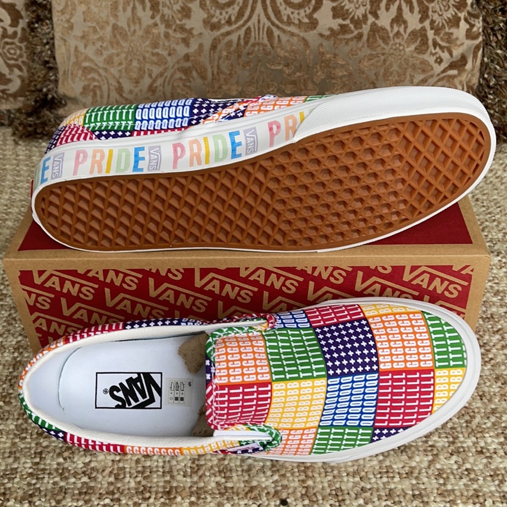 Vans Classic Slip On Pride Multi/True White men’s - Picture 6 of 16